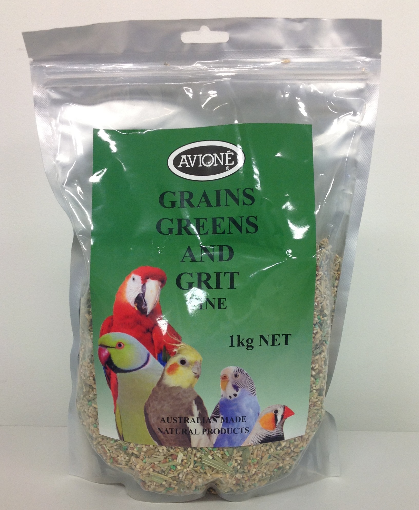 AVIONE 1KG FINE GREENS, GRAINS & GRIT GGG - Click Image to Close